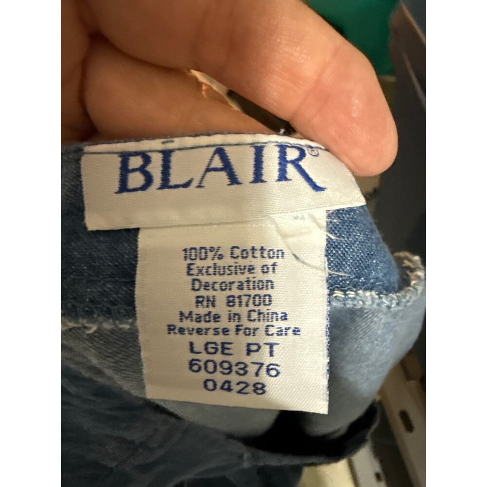 Blair Denim Style Tank Dress Womens Size Large Petite - Picture 5 of 6